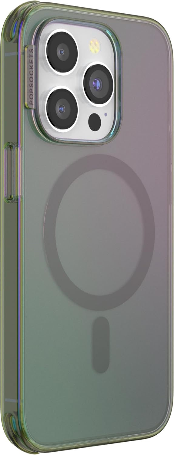 PopSockets iPhone 14 Pro Phone Case with MagSafe, Wireless Charging Compatible, Green - Nightshade