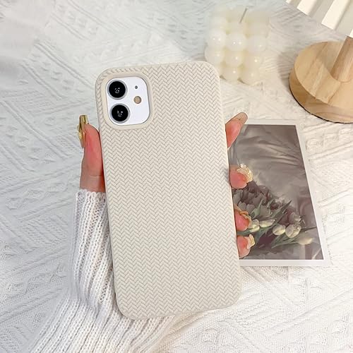 Miniatura 3 de NITITOP Funda compatible con iPhone 11, linda funda para mujeres y niñas, diseño trenzado de color sólido, silicona suave, a prueba de golpes, color