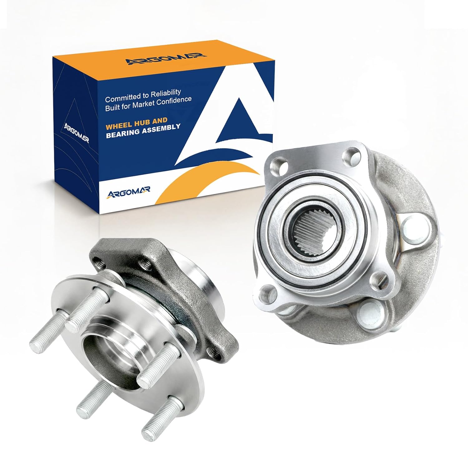 2-Pack 513413 Front Wheel Hub and Bearing Assembly Compatible with Subaru Forester 2014-2018/ Crosstrek 2016-2021/ Impreza 2014-2019/ XV Crosstrek 2014-2015, 5-Lugs w/ABS