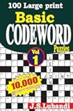 100 Large print Basic Codeword puzzles (Brain Game Series: Easy Code Word)