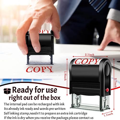 Miniatura 2 de Sellos de oficina autoentintados personalizados para suministros de negocios, sellos de goma personalizados para suministros de oficina, sello de