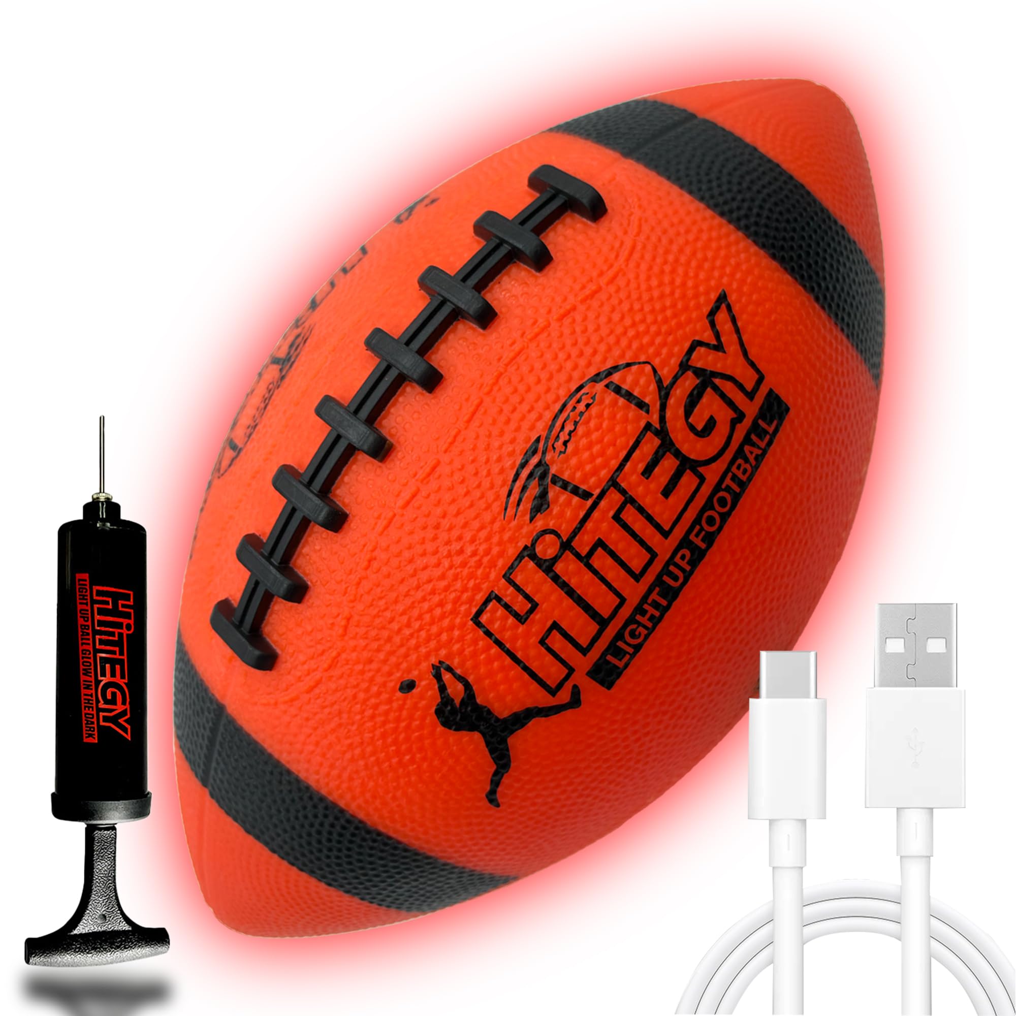 Snapklik.com : HITEGY Rechargeable Glow In The Dark Football - USB ...