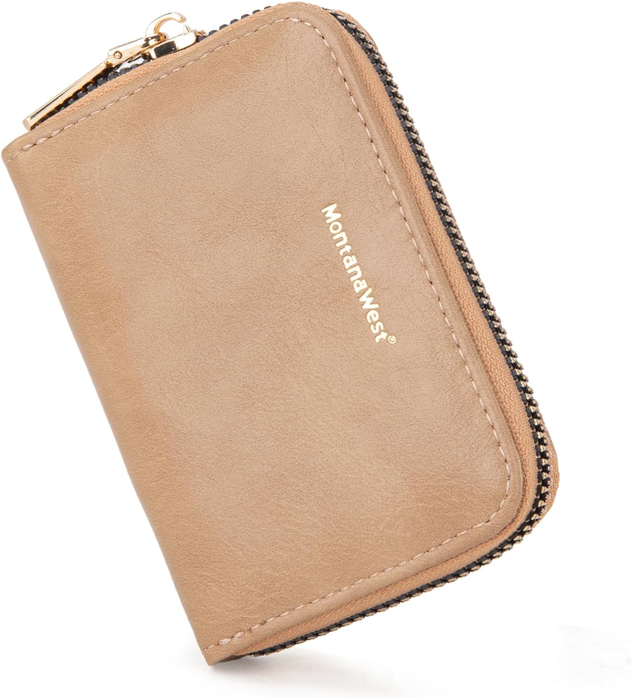 Montana West RFID Blocking Small Credit Card Holder Wallet for Women with Zipper Soft Compact Women’s Wallet Gift Idea