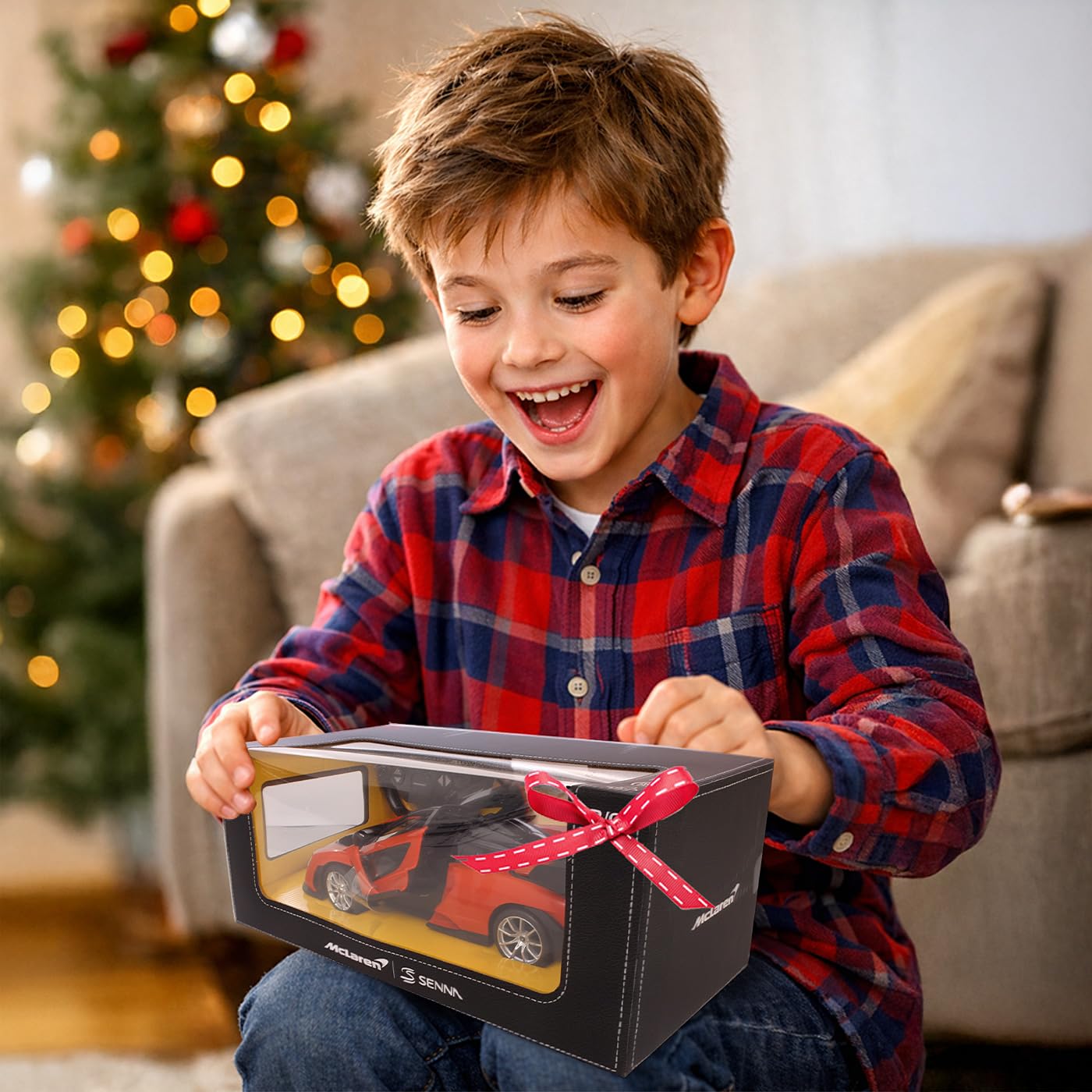 JAMARA 403119 - McLaren Senna 2,4 GHz 1:14 - samochód RC, oficjalnie licencjonowany, do 1 godziny czasu jazdy, ok. 11 km/h, światło LED, ręczne otwieranie drzwi, idealnie odtworzone szczegóły,