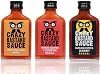 Crazy B Sauce - Sample set of 3 chili sauces with the worlds hottest peppers - Ghost Pepper & Mango, Trinidad Scorpion & Clementine, Carolina Reaper & Blueberry (3 x 100ml)