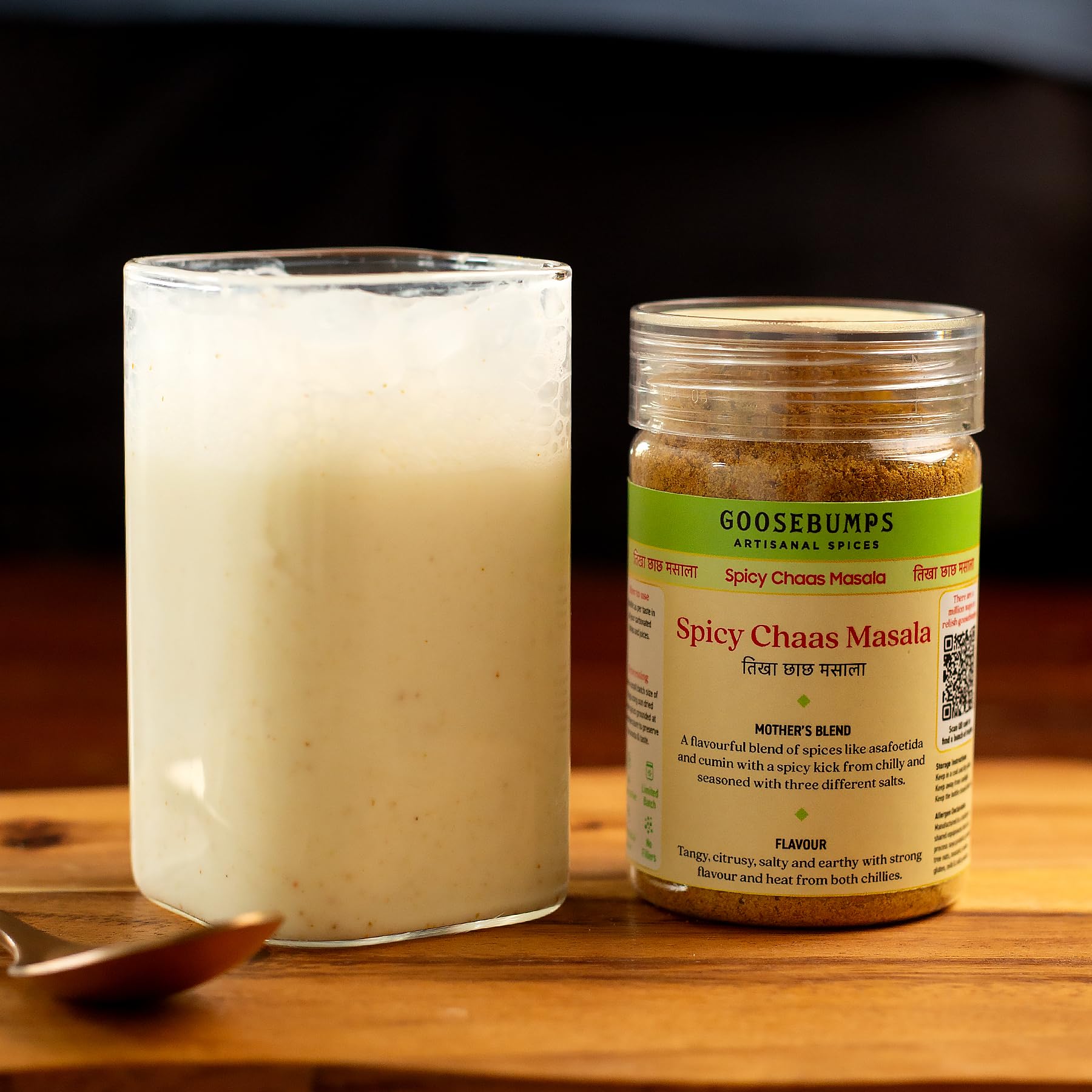 Goosebumps Spicy Chaas Masala | Buttermilk Masala | Ready To Sprinkle | 100% Natural Ingredients | No Artificial Colour & Flavour Added | 120 GMS - Image 4 thumbnail
