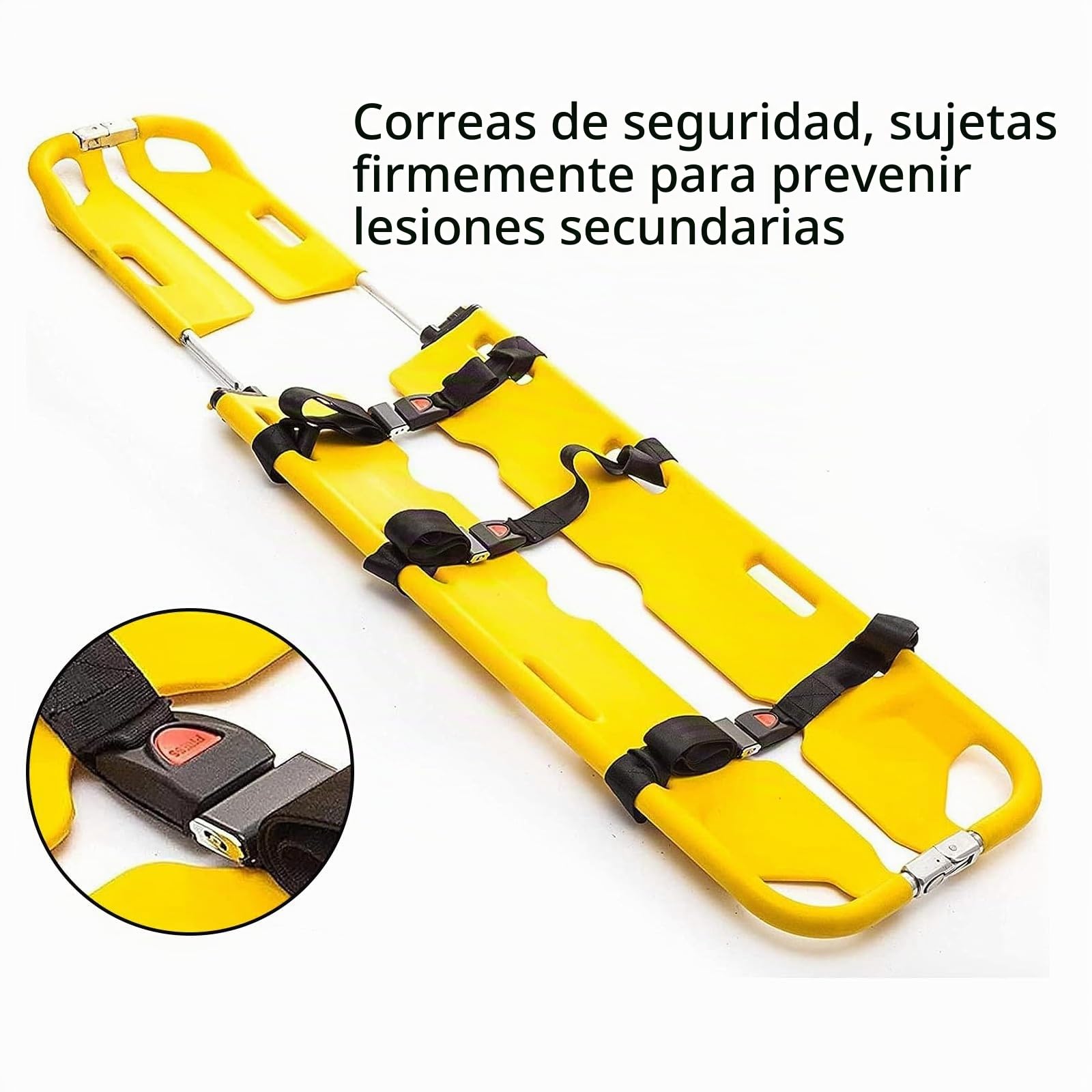 Camilla Móvil Plegable, Tablero EMT, Camilla De Rescate De Piscina, Inmovilización De Camilla, Tablero De La Columna, Longitud Ajustable, con Correas De Seguridad