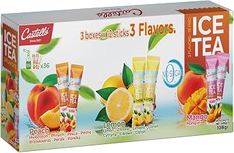 Castello Ice Tea Zero Sachets - 3 Flavours, 36 Pack
