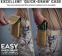Vista 7 de LIVANS Funda táctica Molle para teléfono, funda táctica para teléfono celular, funda para cinturón para teléfono celular de 4 a 6.7 pulgadas