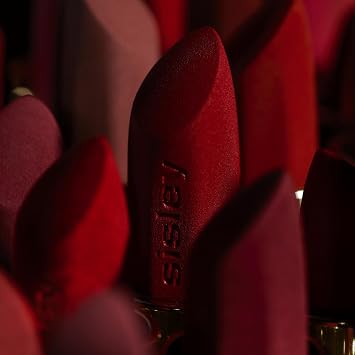 Sisley Paris Phyto-Rouge Velvet, 41 Rouge Flame - Bold Matte Lipstick - 8-Hour Wear, Buildable Coverage, Creamy Texture - Plumps, Smooths, Hydrates & Protects Lips