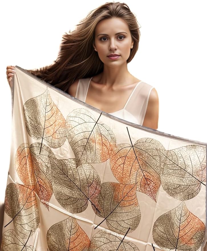 Sciarpa Di Seta Pura Donna 180x110cm - Pashmina Elegante, Morbida E Leggera - Foto 7