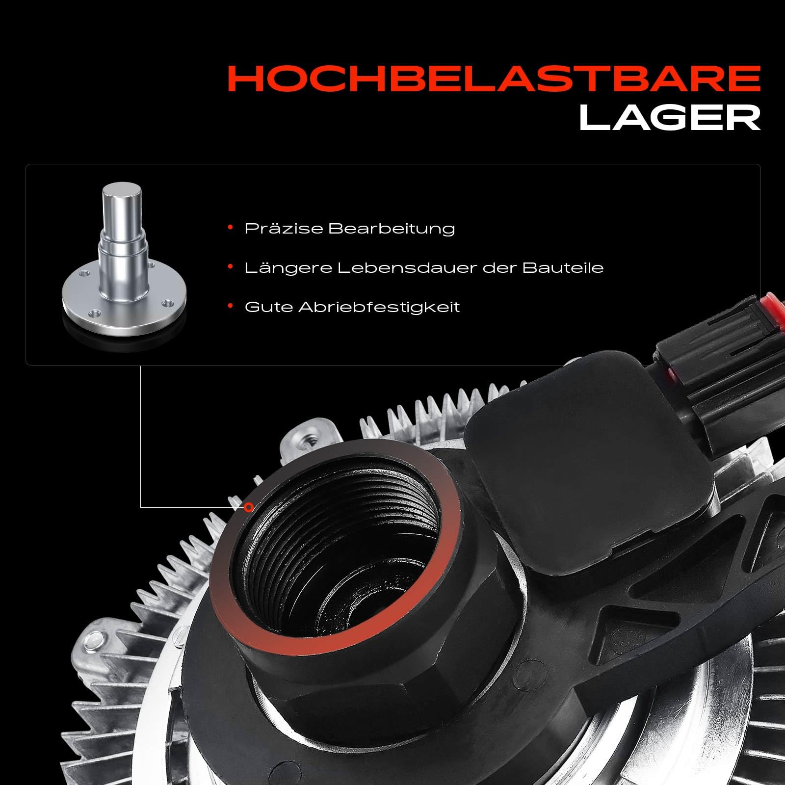 Frankberg Lüfterkupplung Kühlerlüfter Kompatibel mit 124 Stufenheck W124 400E 4.2 500E 4.2L 5.0L 1991-1993 E-Klasse W124 E420 E500 4.2L 5.0L 1993-1995 S-Klasse W140