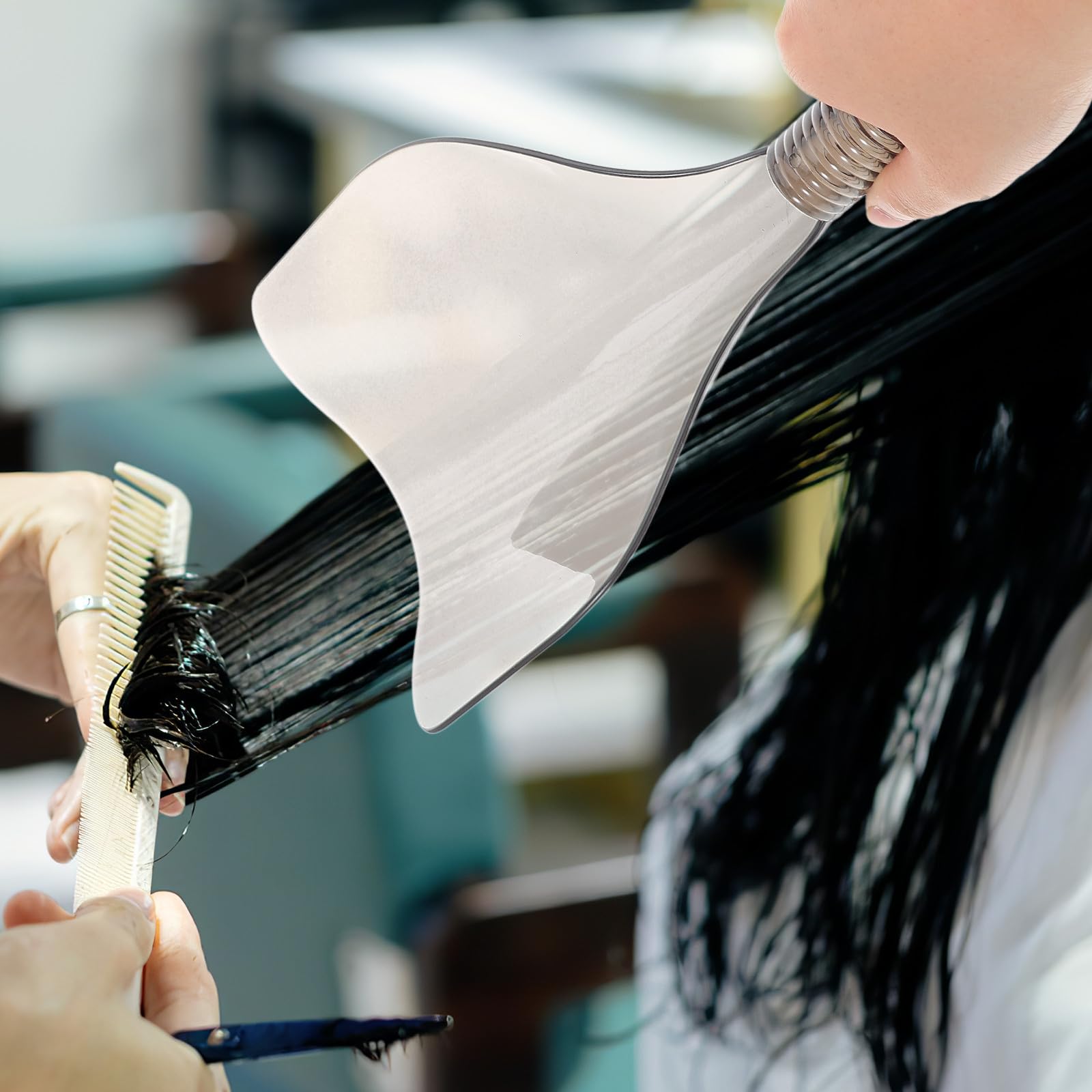 Luxshiny 2 Stück pack Haarspray Gesichtsschutz aus Pet mit Griff Multifunktional und Atmungsaktiv für Friseursalons und Haarpflegebehandlungen