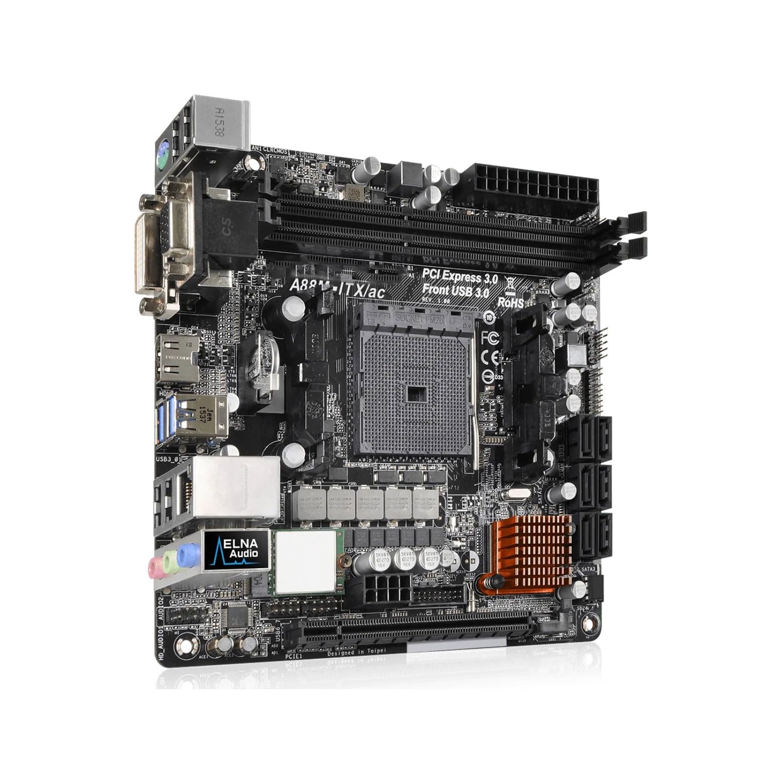 Placa Bases Fit For ASRock A88M-ITX/ac Mini-ITX Placa Base A88X DDR3 32GB 2400+ M.2 Socket FM2 + Soporte A10 AD 7800 A6 AD740 A4 AD4020 CPU