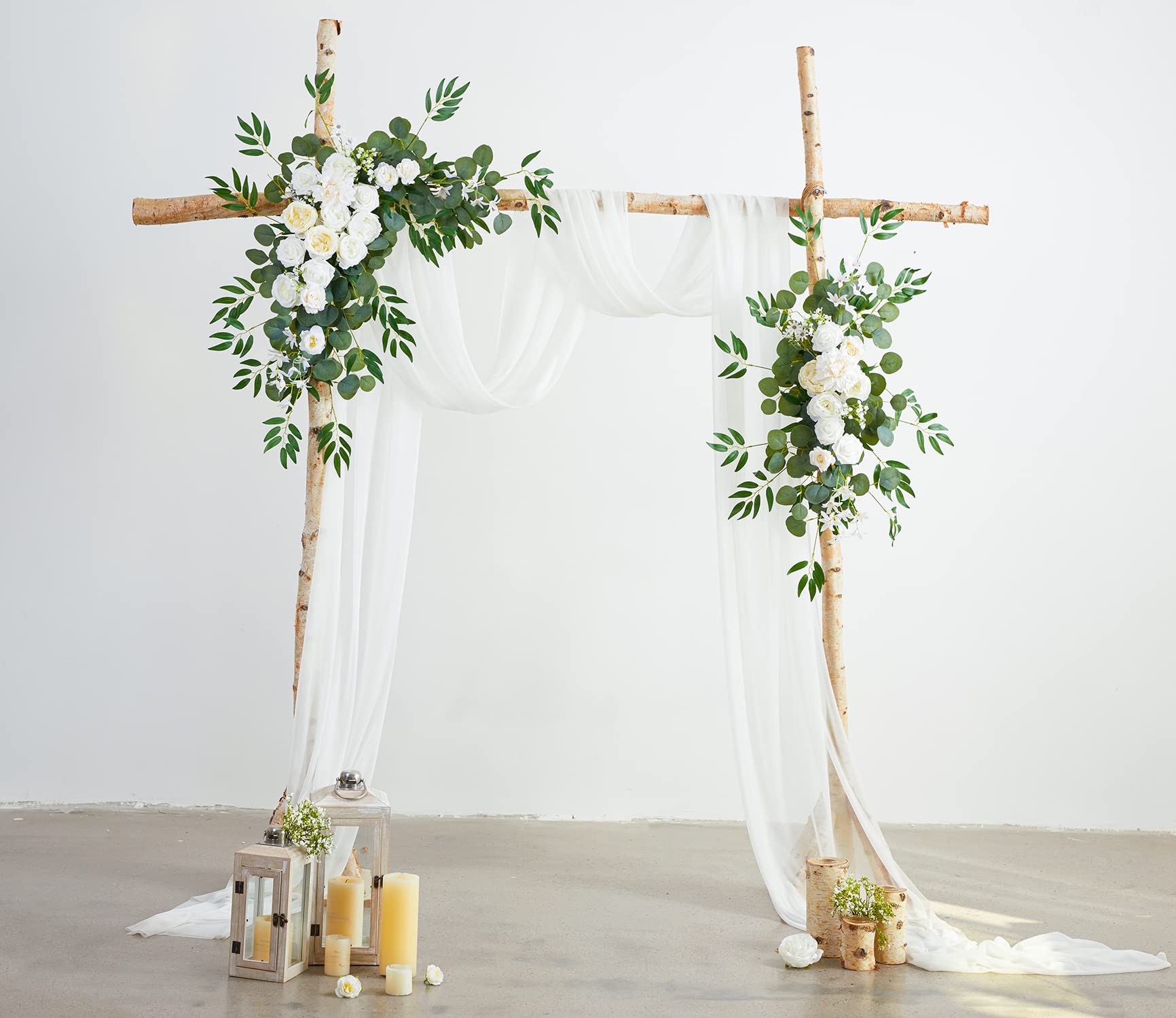 MISSPIN Artificial Wedding Arch Flowers Kit(Pack of 3), Wedding Arch