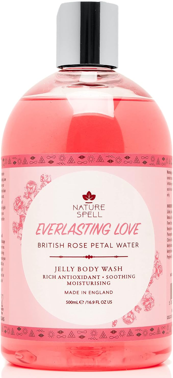 Nature Spell British Rose Water Jelly Body Wash 500 Ml Luxuriously Moisturising Body Wash