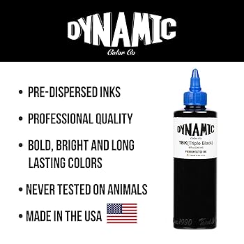 Amazon.com: Dynamic Color Co Triple Black Ink Bottle 8oz