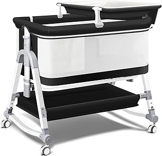 Uuoeebb 4 in 1 Bedside Crib, Bassinet, Baby Crib with Changi