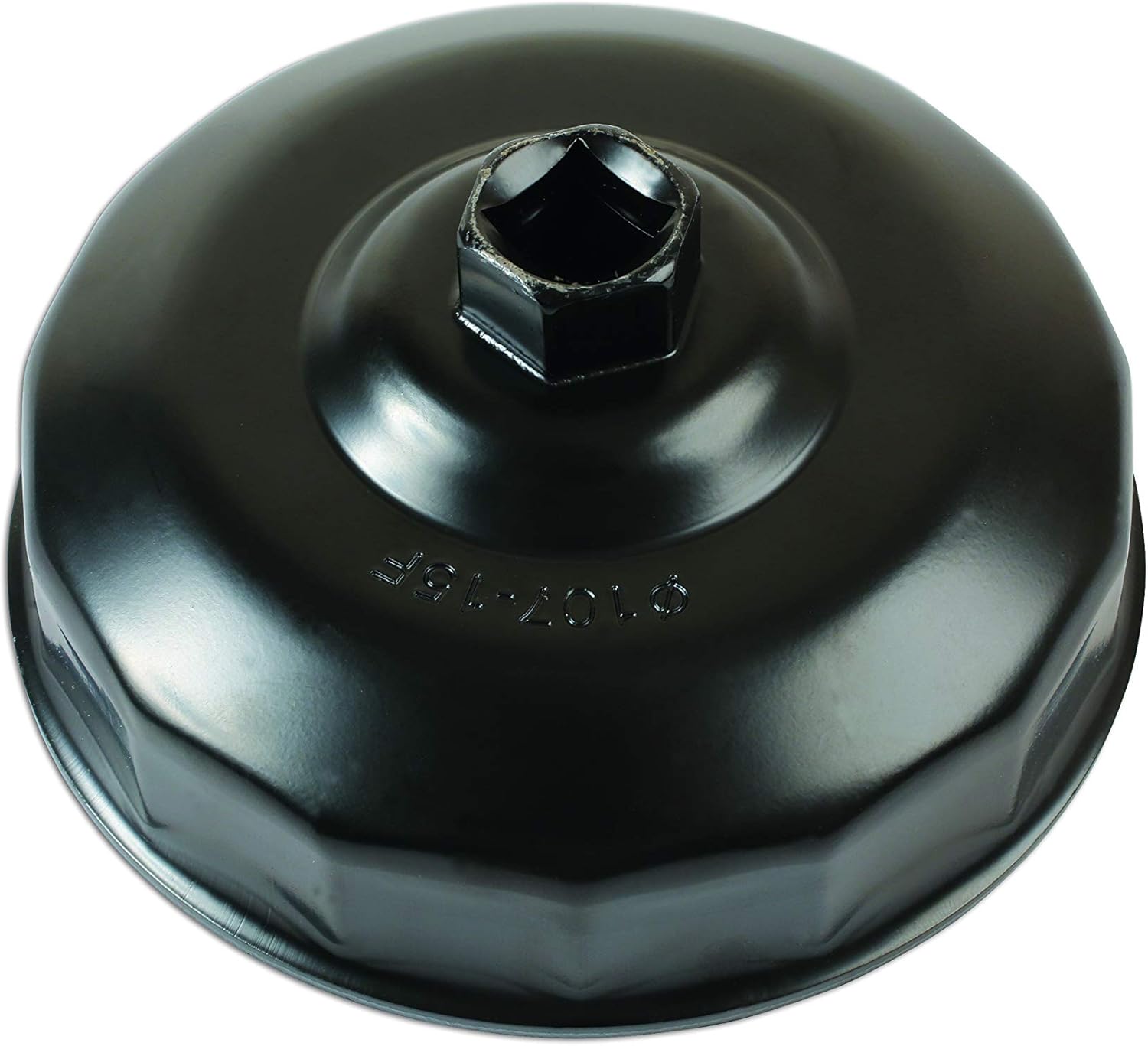 Laser 6607 Oil Filter Wrench 107mm x 15 Flutes, Black