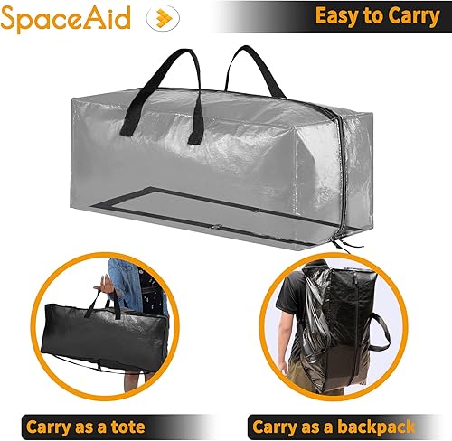 Miniatura 28 de SpaceAid - Bolsas resistentes para mudanza, almacenamiento extragrande con correas de mochila, asas fuertes y cremalleras, alternativa a las cajas