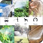 Couche de jardin 50 FT Flexible tuyau de jardin extensible avec 9 Fonction Buse de tuyau Durable 3750D et double tuyau d'eau extérieure de base de latex pour jardinage