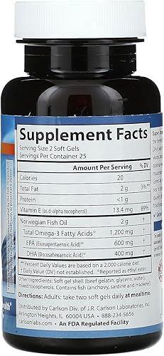 Miniatura 10 de Omega 3 de Carslon Laboratorios 270415 1 1