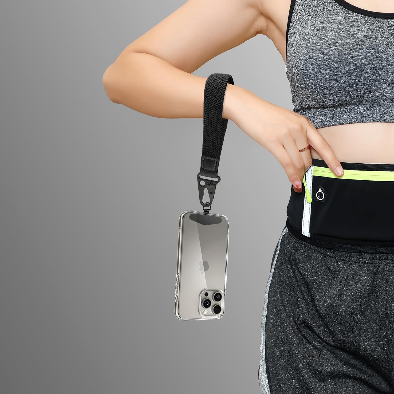 Stretchy Wristlet Keychain, Wrist Lanyard Strap Key Chain Holder to Hold Keys Wallet Phone ID Badge for Men Women - Image 4