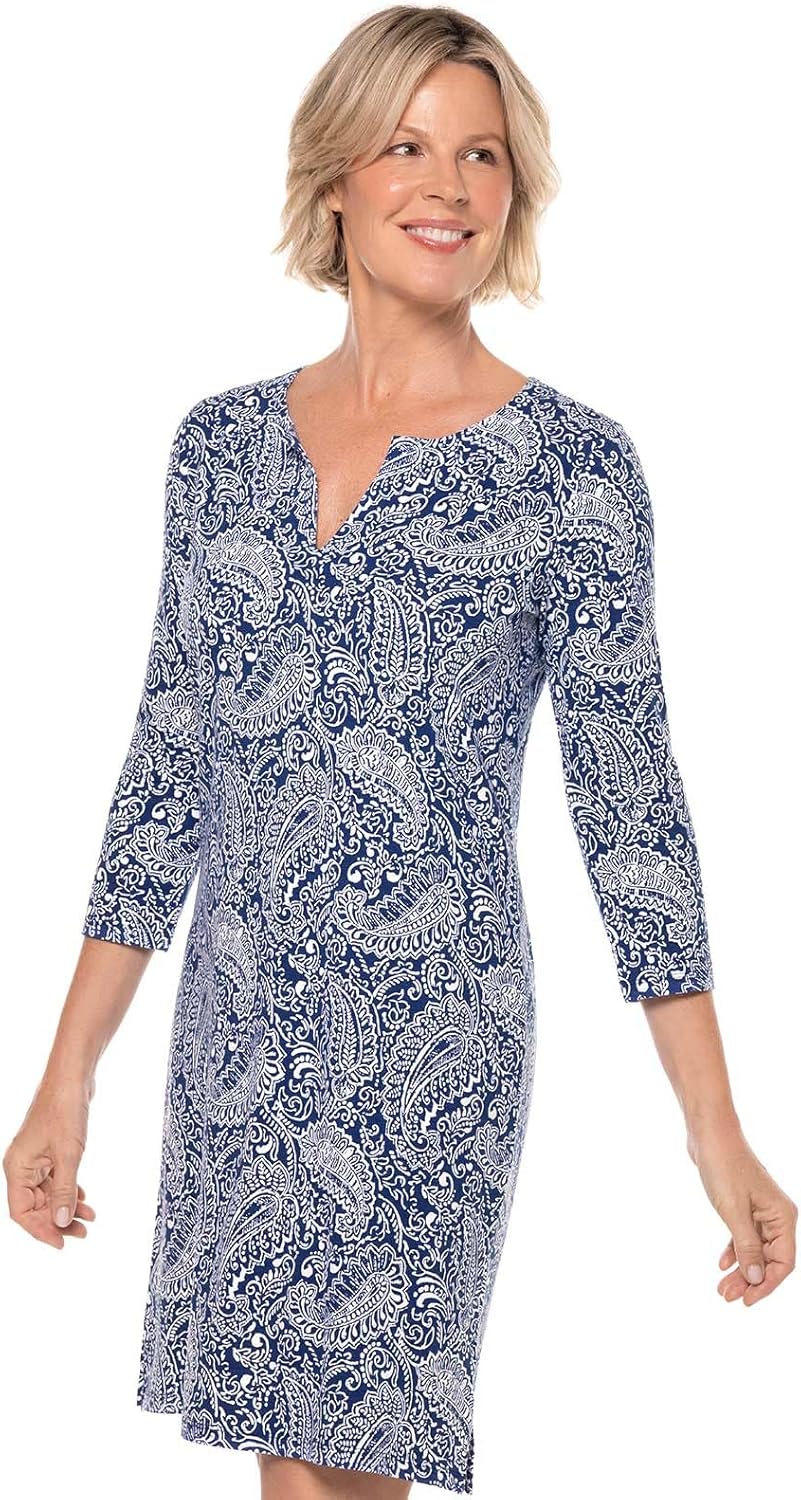 Tunic Dress with 3/4 Sleeve - UPF 50+ Sun Protection - Oceanside