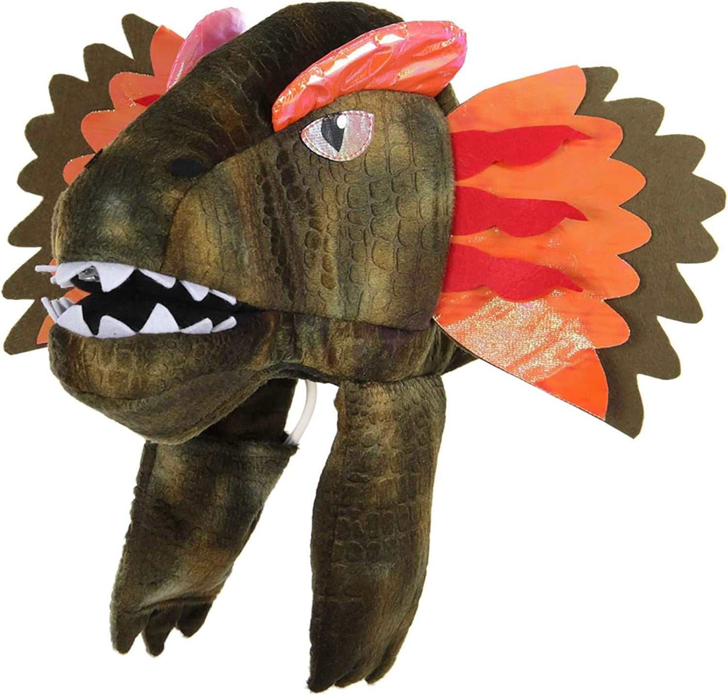 Sprazy Dilophosaurus Toy Hat - Water-Spraying Dinosaur Hat with Foam Features