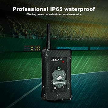 EJEAS FBIM Professional Referee Bluetooth Intercom Headset, 4-Way 1500M Referee Communication System with Noise Reduction/Waterproof/850mAh/Armband for Football and Handball Sports (1PC)