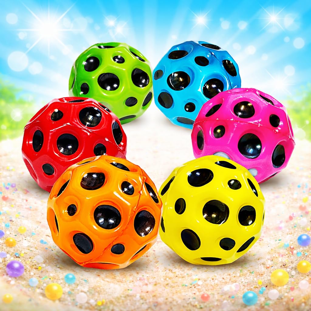 Toy Imagine Moon Ball for Kids – Soft Bouncing, Jumping & Bounce Ball Toys for Kids Age 2-5 Years | Indoor Outdoor Activity Toy | Colorful Option for Toddlers (Color May Vary) [Pack of 6]-image-46