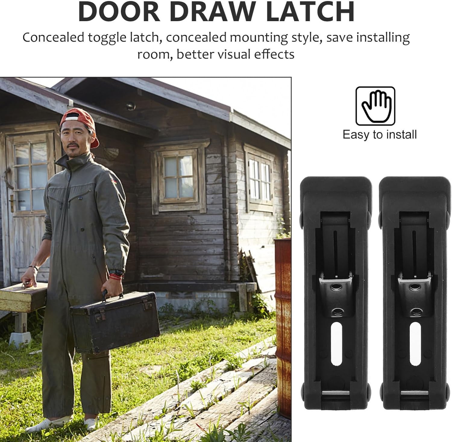 2pcs Drawer Latches Flexible Draw Latch Lock Replacement for Cabinet Door