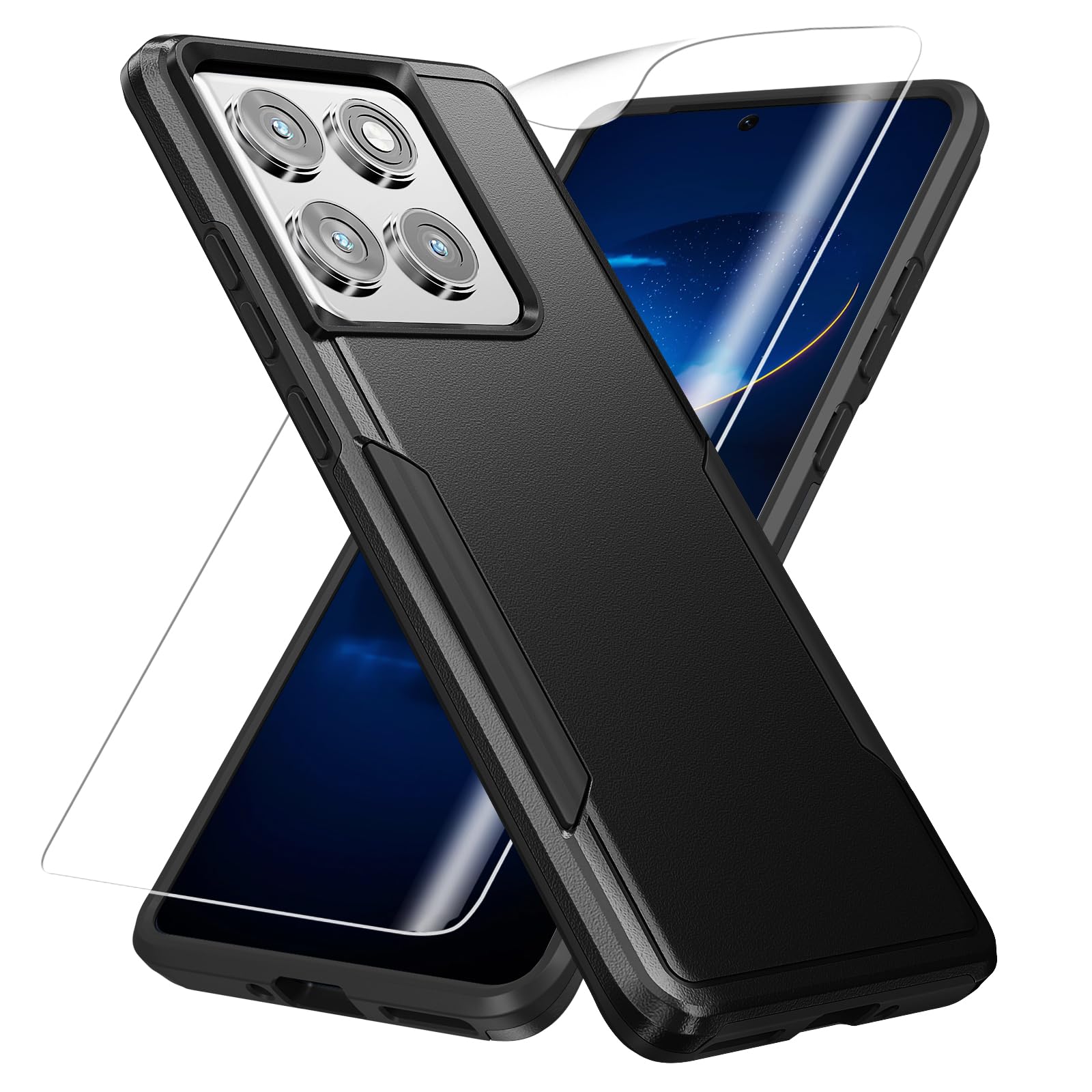 Warsia for Motorola Edge 2025 Case, with HD Screen Protector [Military Grade Drop Tested] Heavy-Duty Tough Rugged Shockproof Protective Case for Moto