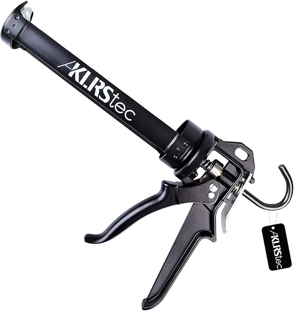KLRStec Professional Cartridge Gun with Maximum 25:1 Ratio - Professional 4K Cartridge Gun for All Common 150-300ml sealant and Adhesive cartridges (Silicone, Acrylic, Mortar etc.)