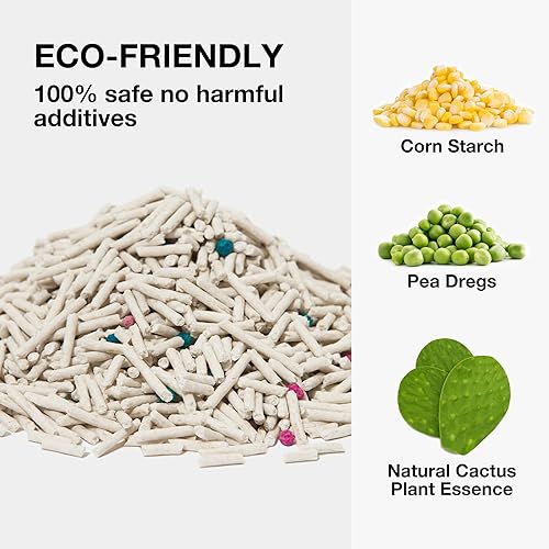 Vista 19 de VETRESKA Arena para gatos de tofu, arena natural para gatitos, pelotillas de arena para gatos, ultra absorbente, control de olor, sin polvo, arena