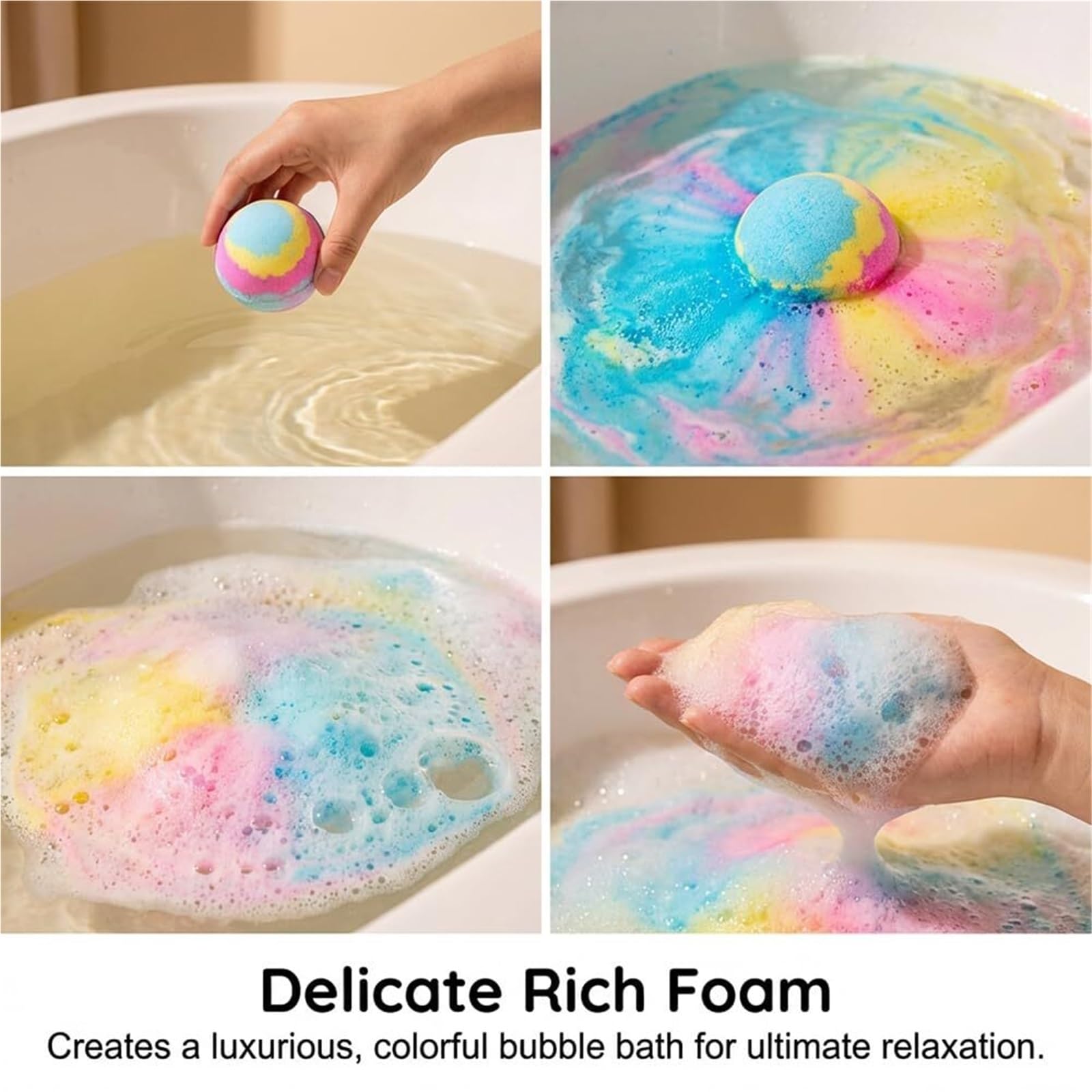 Baño Natural For Niños Con Juguetes Sorpresa, Bombas De Baño Con Aceites Minerales De Sal Marina, Fáciles De Usar, Que Crean Un Ambiente De Baño Tranquilo Y Relajante(Set B X 2)