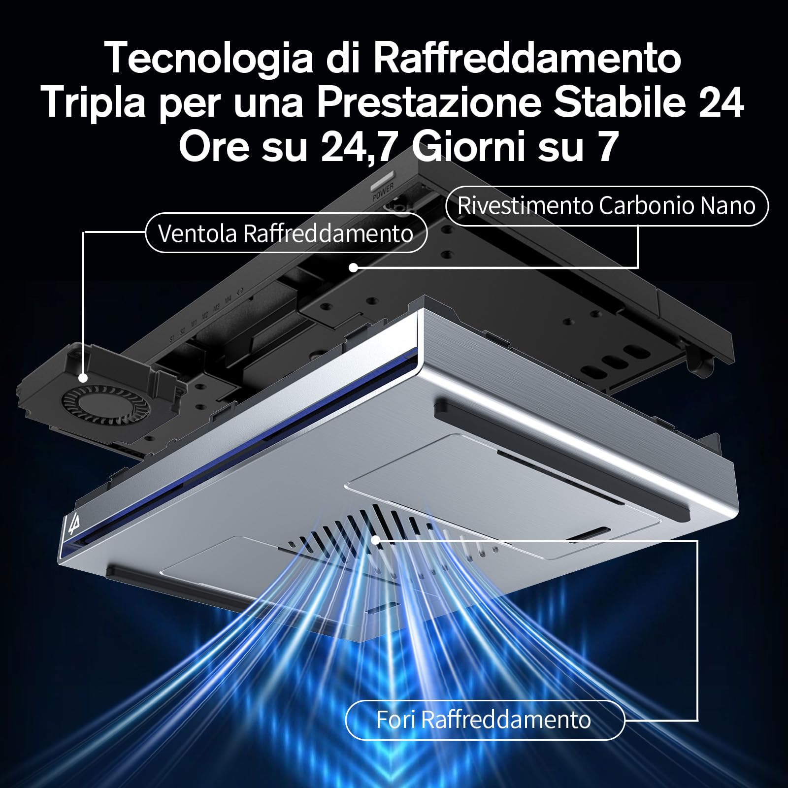 LincStation N2 NAS Storage 6 Bay - Intel N100 Quad-Core, 16GB RAM LPDDR5, 128GB eMMC, 2x SATA + 4x Slot M.2 NVMe, 10GbE, HDMI 4K, Garanzia 2 Anni, per Home e Ufficio (Senza Dischi)