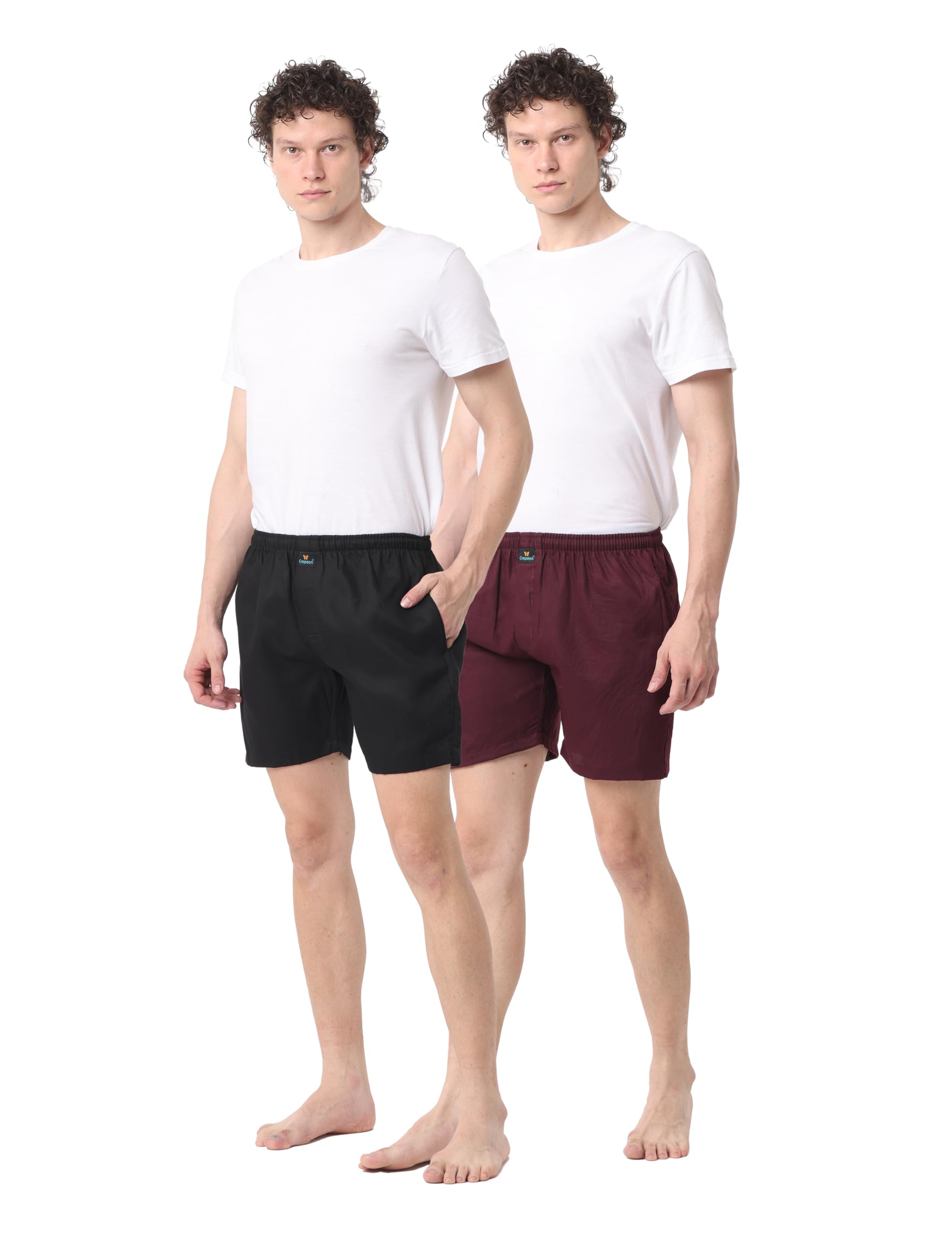 Mens Plain Classic Multicolor Shorts (Pack of 2)-image-23