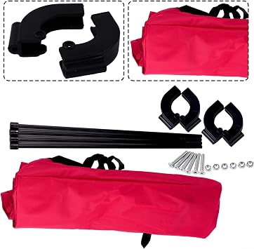 Wagon Canopy, Folding Wagon Awning Canopy Awning Shade Cover Pull Wagon Cart Replacement Awning Cover (Red)