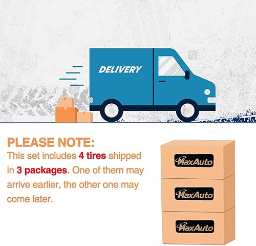 Miniatura 6 de MaxAuto Juego de 4 neumáticos de césped para cortacésped para carrito de golf de 16 x 7.50-8 delanteros y 23 x 10.5-12 traseros, neumático 4PR sin