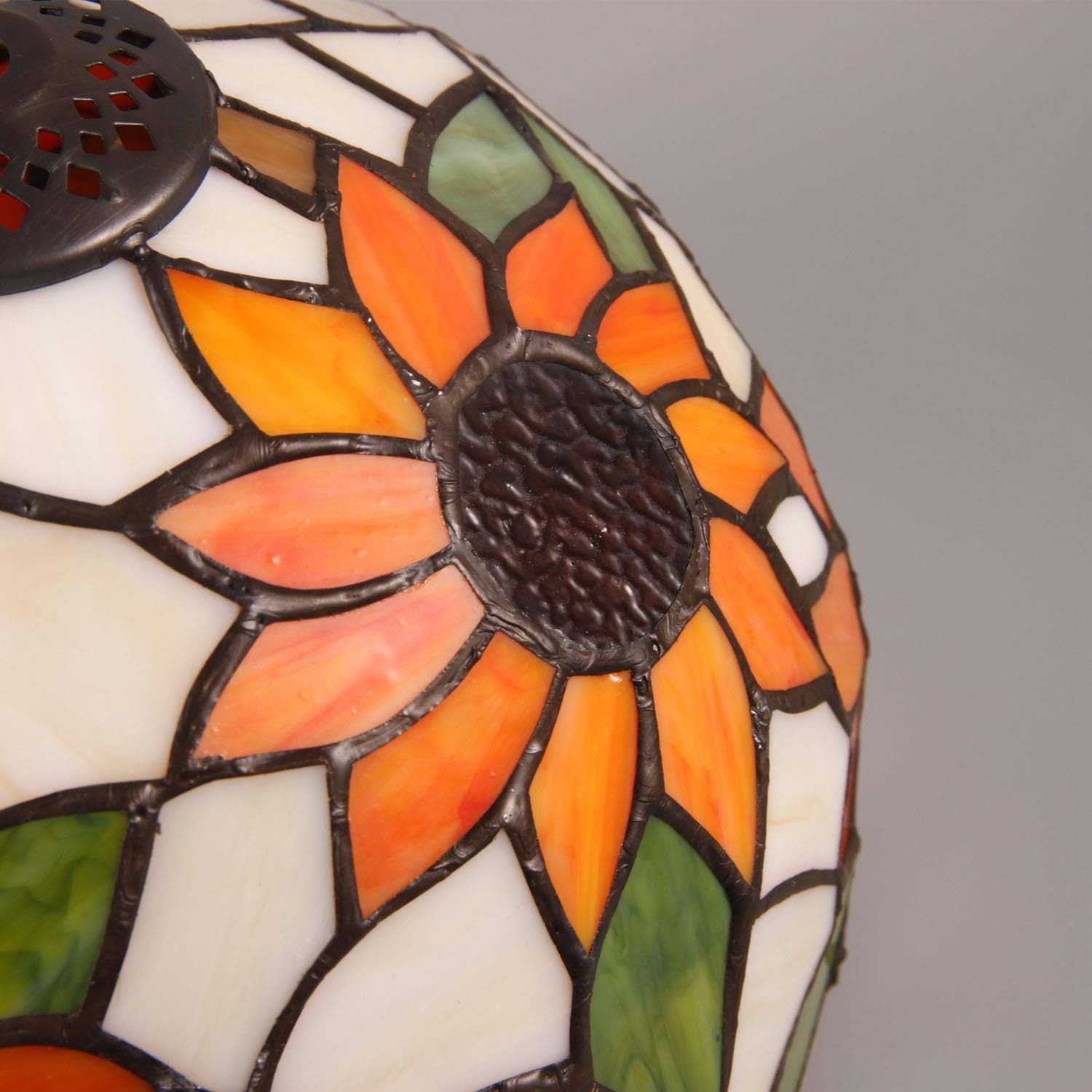 KICHI Tiffany Style Flower Stained Glass Replacement Table Lamp Shades (Only Lampshade,Exclude Accessories) (012)