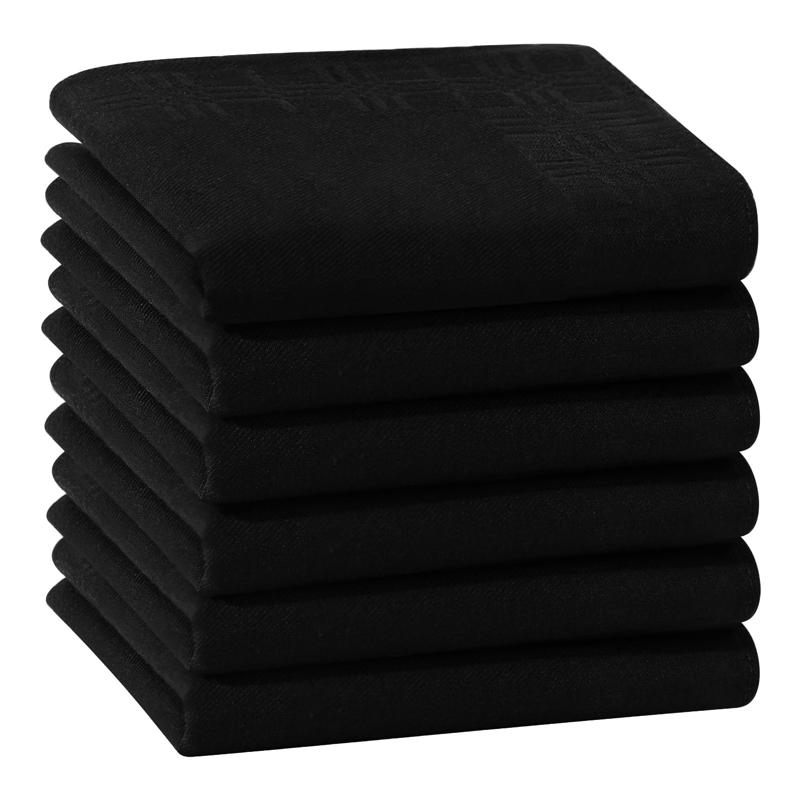 HOULIFE Mouchoirs noirs en coton doux pour homme - Mouchoirs pour funérailles - 43 x 43 cm