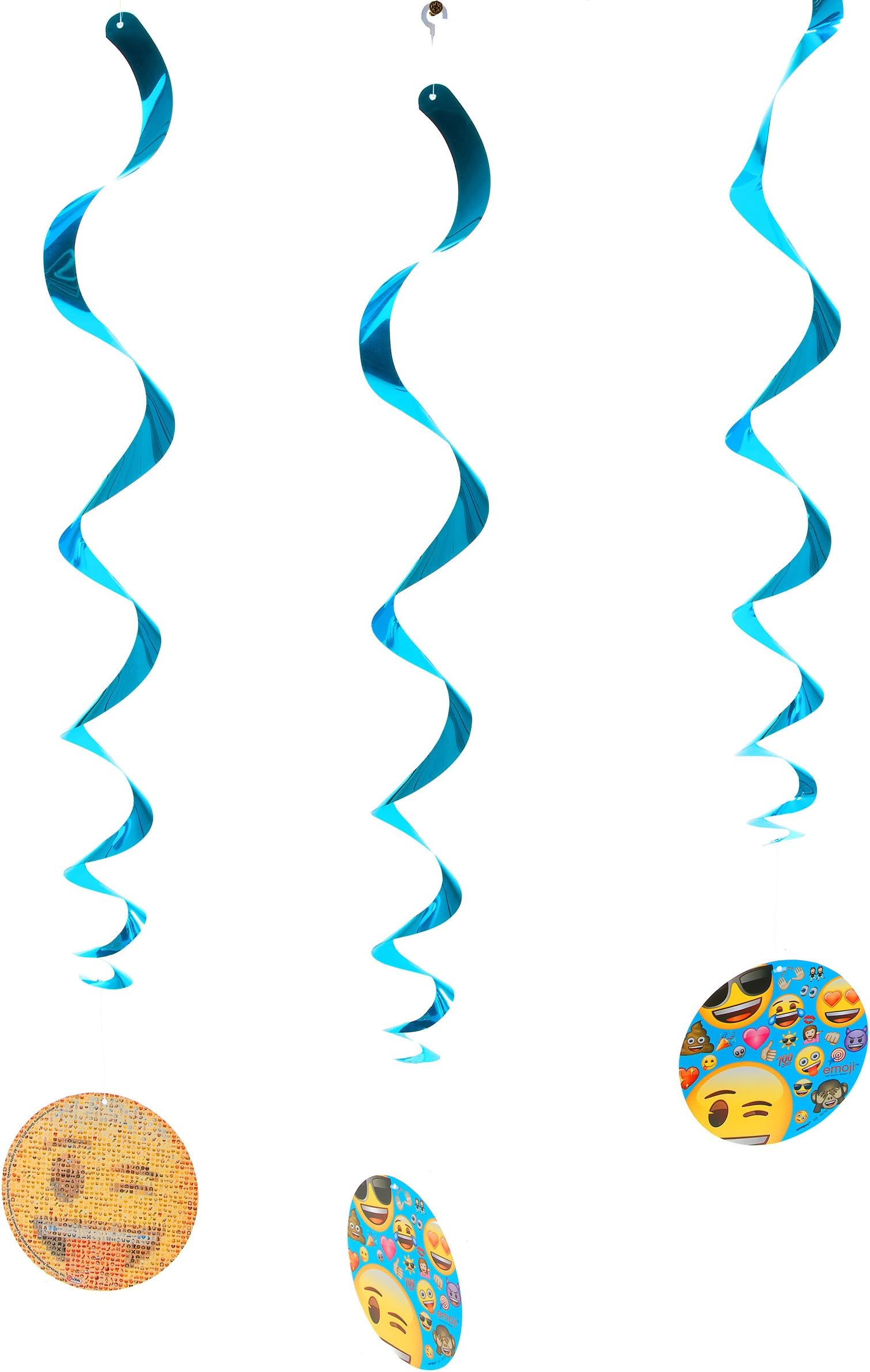 KULTFAKTOR GmbHSpirals Hanging Decoration Licensed Merchandise Emojis 3-Piece Multi-Coloured One Size
