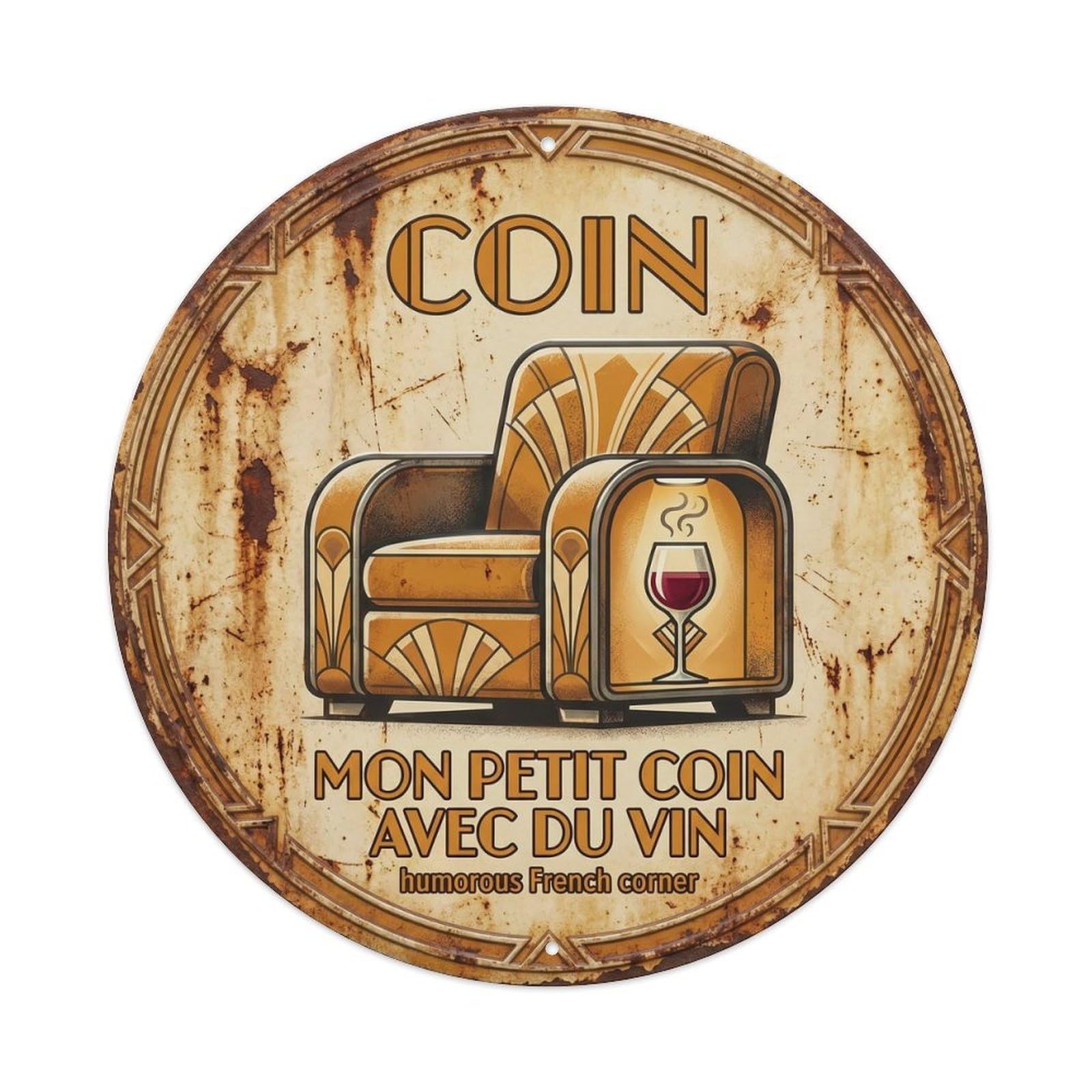 Corner Humorous Lounge Corner Metal Tin Sign
