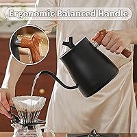 Vista 6 de Water Kettle Electric,Gooseneck Electric Kettle with 50pcs Coffee Filter,±1℉ Temperature Control, Fast Heating, Stainless Steel Interior, Ideal for