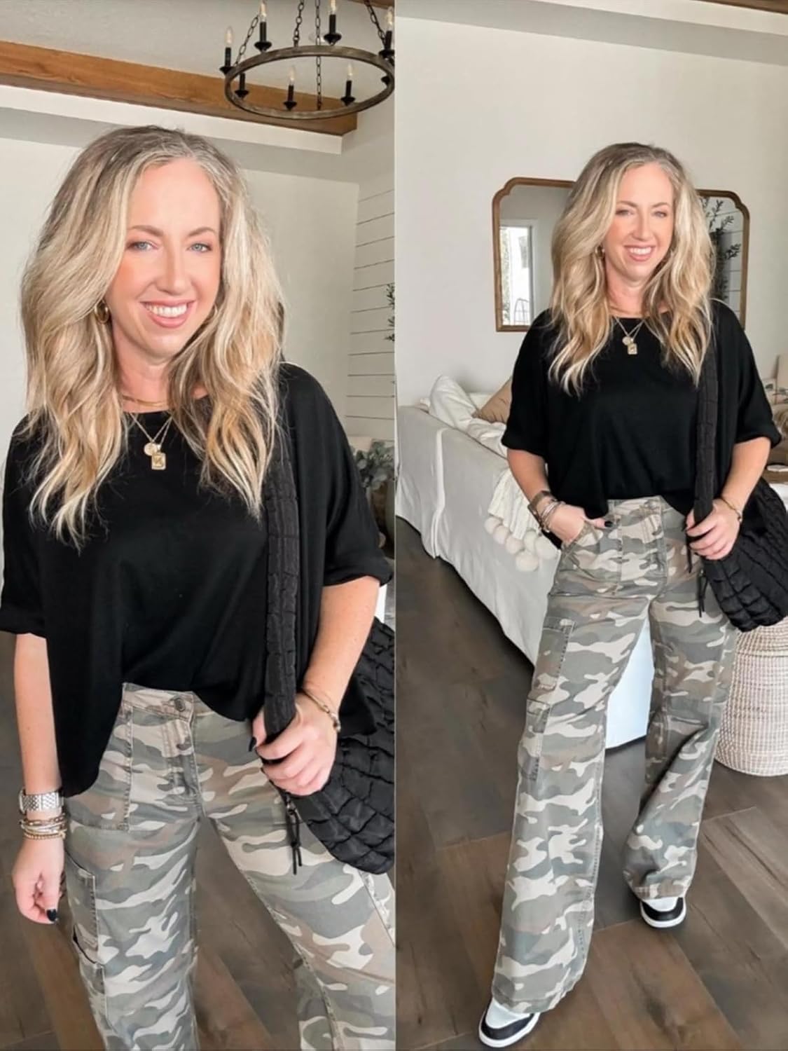 Tankaneo Womens Oversized T-Shirts Cropped Summer Casual Short Sleeve Loose Fit Tee Tops - Image 5