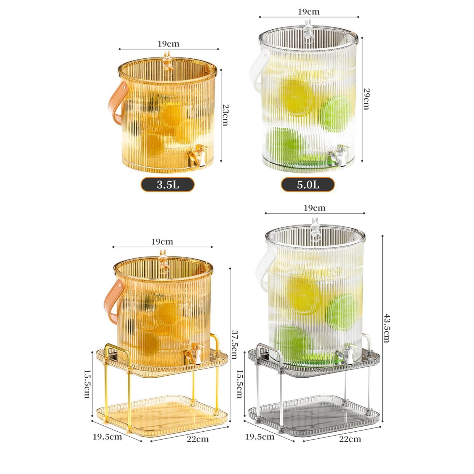 F Fityle Dispensateur Dispensier Juice Container Spigot équipé de grande capacité à eau froide Joute d'eau carafe pour la cuisine au thé aux fruits de la, 3.5l