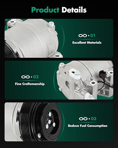 Miniatura 359 de SCITOO Compresor de CA para Ford Crown Victoria E-15 E-250 E-350 E-450 E-550 Expedition Explorer para Lincoln Aviator Town para Mercury Grand