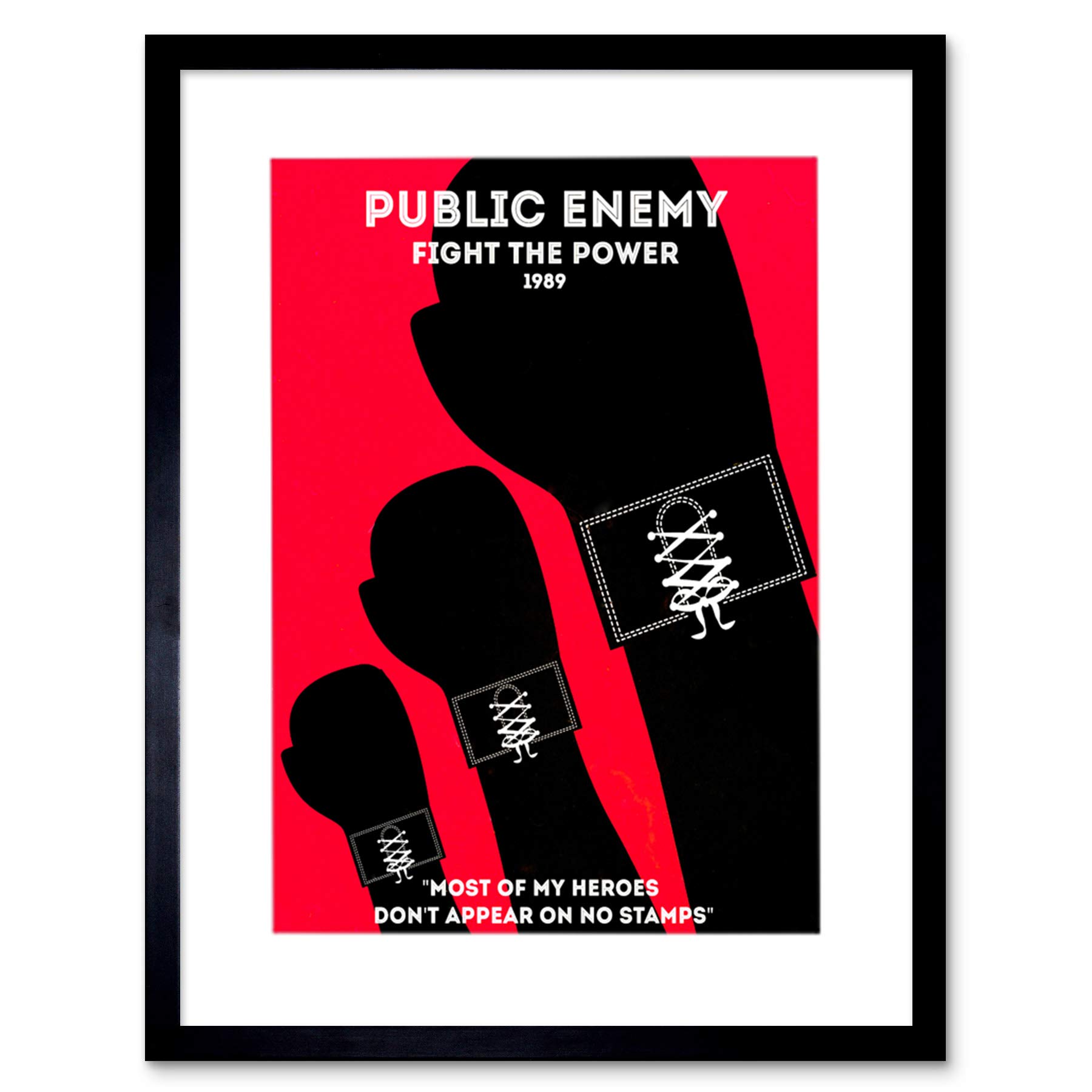 Wee Blue Coo Music Public Enemy Old School Rapper Rap Hip Hop Picture Framed Wall Art Print