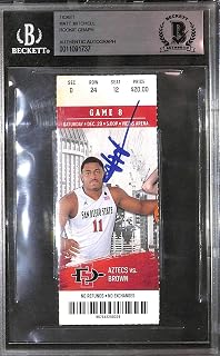 Matt Mitchell Signed SDSU Aztecs 2018-2019 Basketball Game Ticket BAS COA Auto'd - Autographed College Basketballs